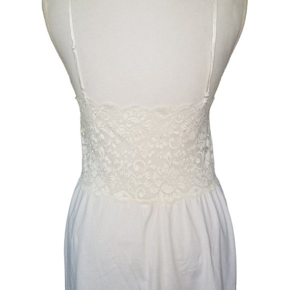 Vintage Y2K Victoria Secret Cream White Lace Slip‎ Nightie Pajamas Negligee LG - Picture 5 of 9
